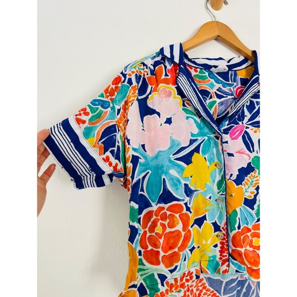 Anthropologie Women's Small Sisters Gulassa Floral Button Down Shirt - Picture 4 of 9